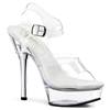 Pleaser - ALLURE608 Sandale à bride à la cheville - Transparent/Couleur argent Product image